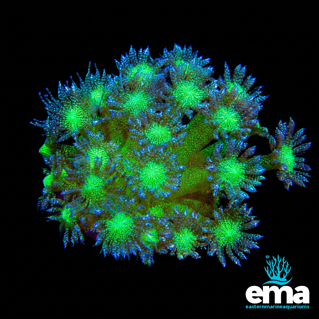 A Grade Green Glitter Flowerpot Coral