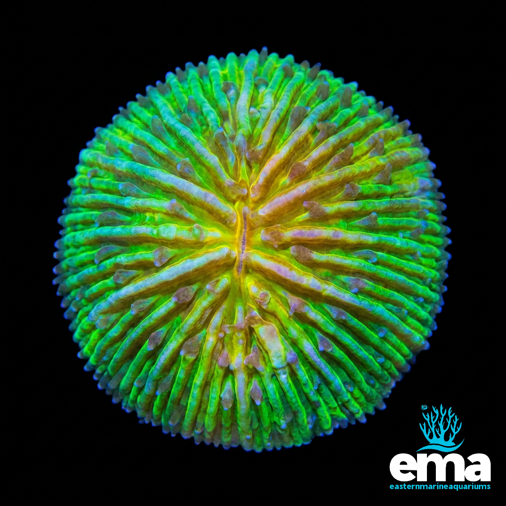 Yellow & Green Small Dome Fungia Coral