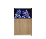 Red Sea REEF-FRAME 250 aquarium system in Oak cabinet finish