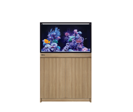 Red Sea REEF-FRAME 250 aquarium system in Oak cabinet finish