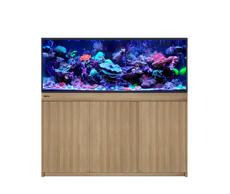 Red Sea REEF-FRAME 500 aquarium system in Oak cabinet finish