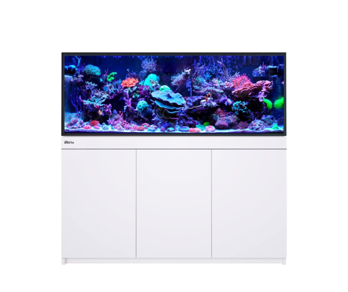 Red Sea REEF-FRAME 500 aquarium system in White cabinet finish