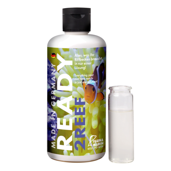 Fauna Marin Ready2Reef bottle with small sample container.